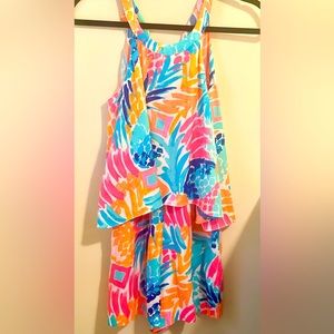 Lilly Pulitzer Edona Goombay Pineapple Romper - Size Small - Excellent Condition